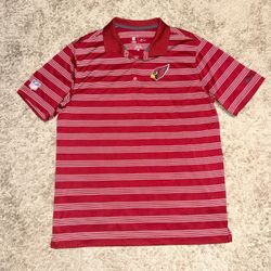 Nike x NFL Arizona Cardinals Red Striped On Field Dri-Fit Coaches Polo Mens L