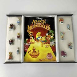 Vintage Alice In Wonderland French Porcelain Mini Figurines Set