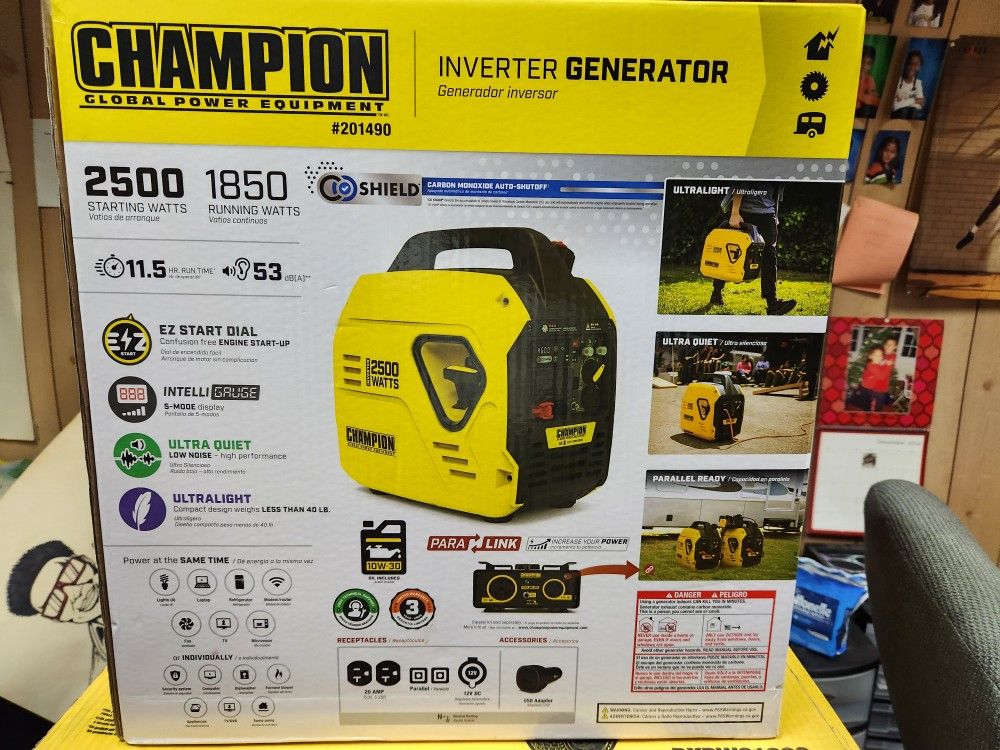 Champion Power Equipment 2500 Watt Gas Portable Inverter Generator