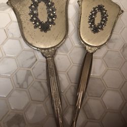 Antique Brush & Mirror