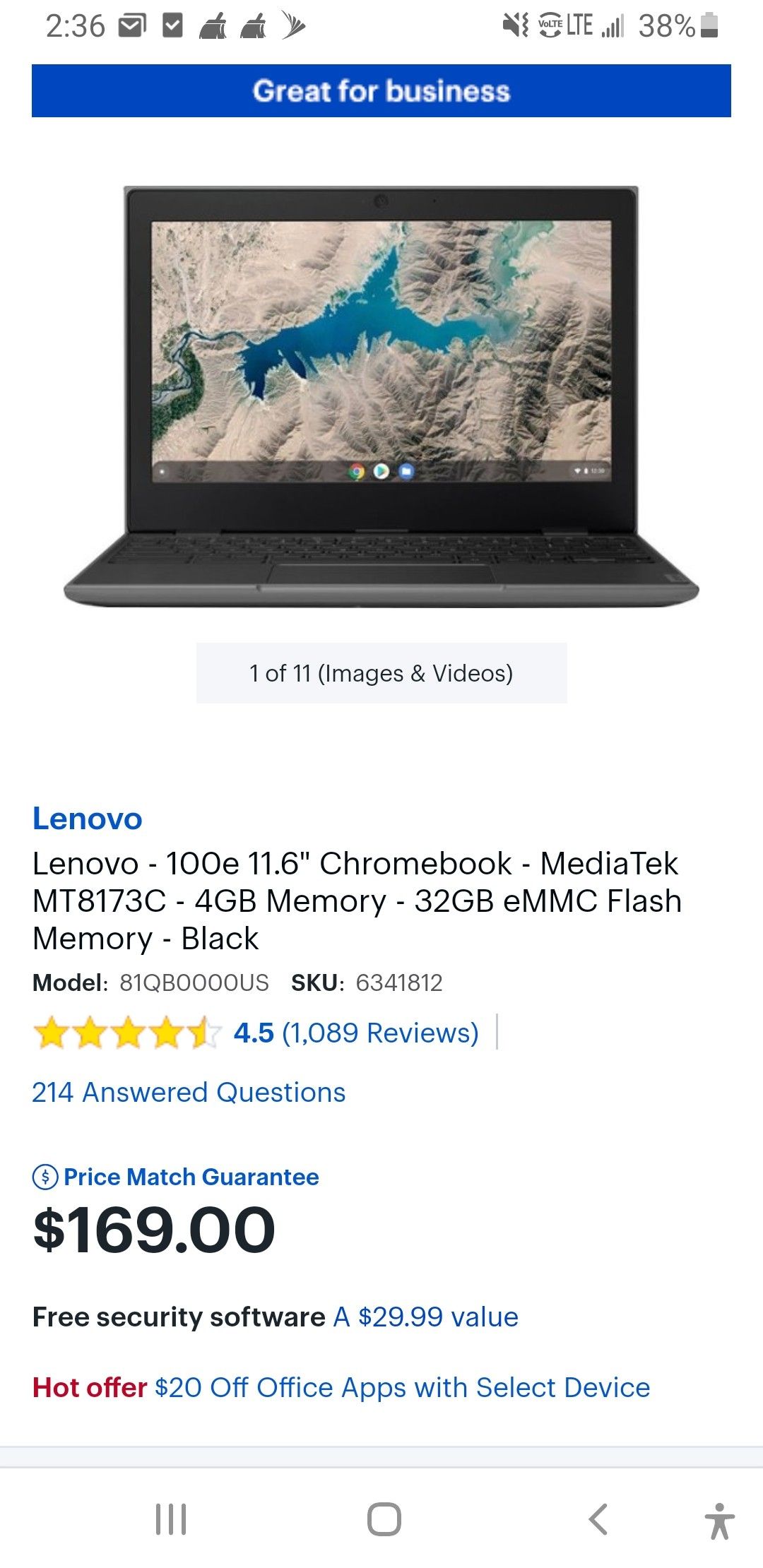 Lenovo 100e chromebook laptop