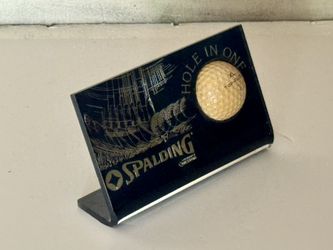 Vintage Spalding Top-Flite Hole In One • Display Plaque 