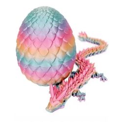 2PCS 3D Printed Dragon Egg with Dragon Full Articulated Dragon