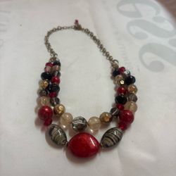 Red and black necklace