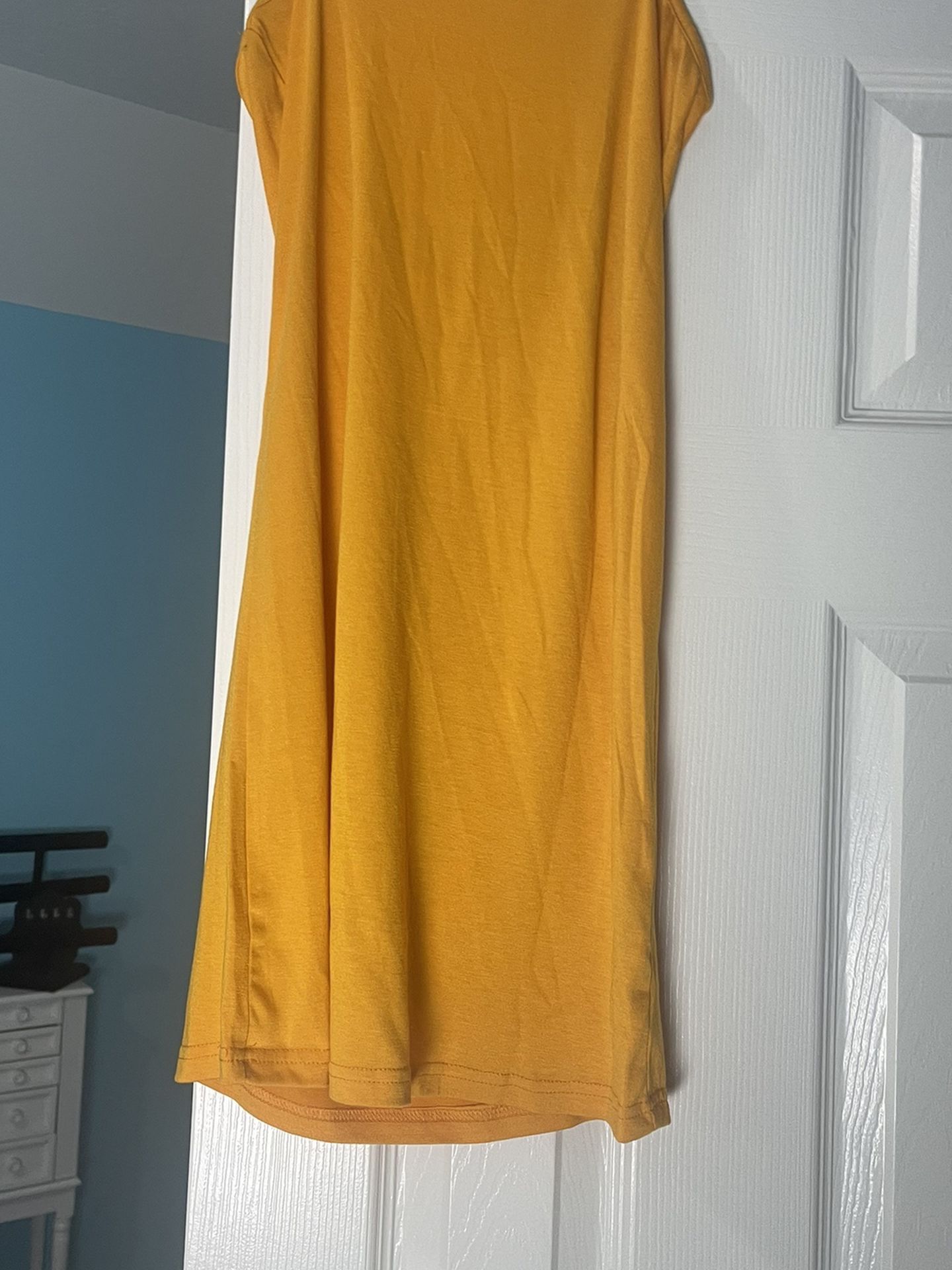 Yellow Dress Strapless