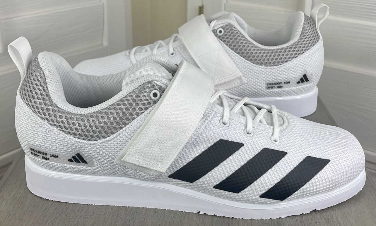 Adidas Powerlift 5 White/Black Weightlifting Shoes - GY8919 - Men’s Size 11.5 - New w/Tags