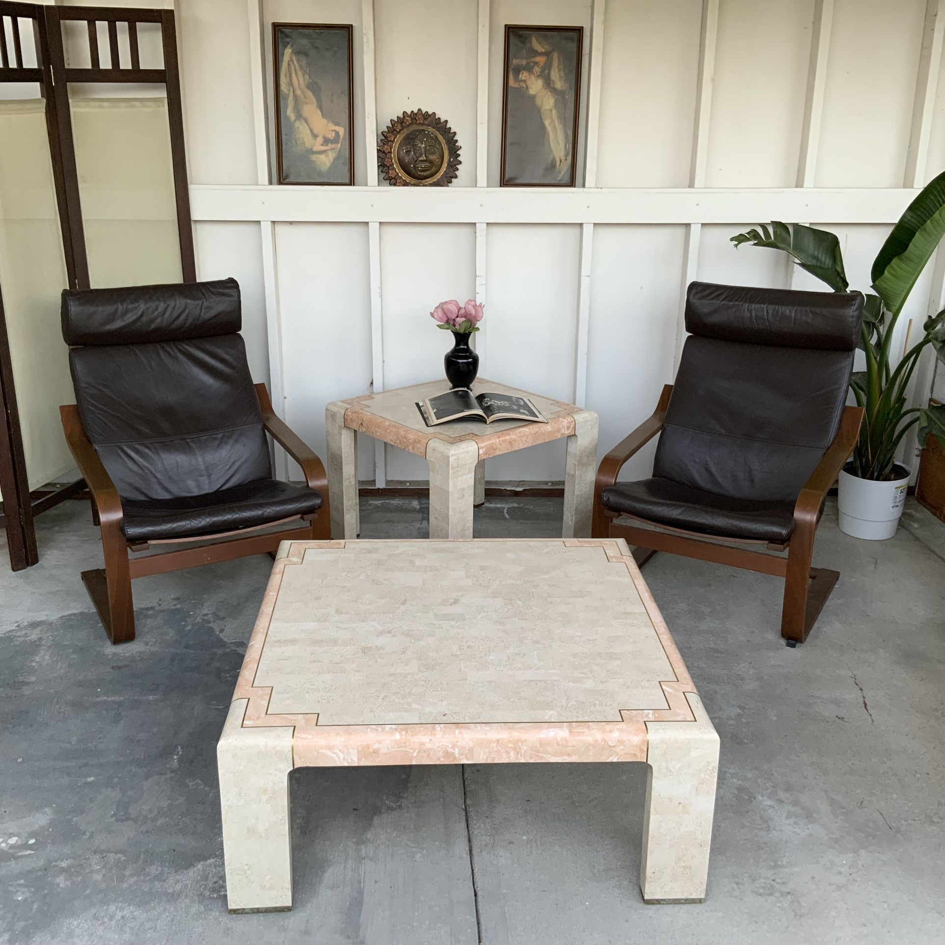 Tessellated Stone Coffee & Side Table Set