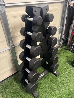 Centr Dumbbell Set with A-Frame Rack