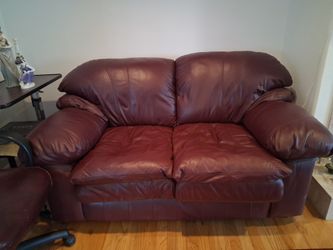 Leather Loveseat 