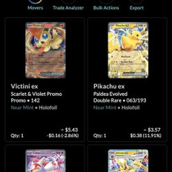 250 Sleeved Pokemon EX Cards From 151 To Phantasmal flames 