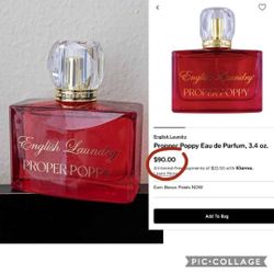 English Laundry Proper Poppy 100ml womens perfume, about 98% full, no box ($45 cash)