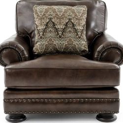 Bernhardt Foster 46" Leather Accent Chair