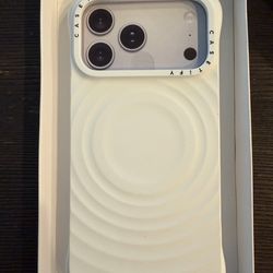 CASETiFY Ripple iPhone 17 Pro Max Case [Silicone/Compatible with Magsafe / 6.5 ft. 2X Military Grade Drop Protection] - White