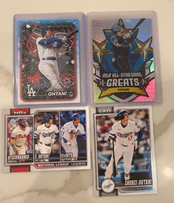 Shohei Ohtani Insert Card Lot (4) See Pics Dodgers MVP All Star