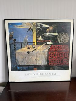 Print by Salvador Dali “Still Life” - Custom Gallery Framed. Used