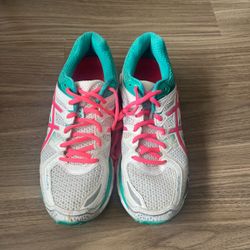 Asics Gel Kayano 21 Womens Size 8.5 Athletic Running Shoes Teal Pink T4H7N