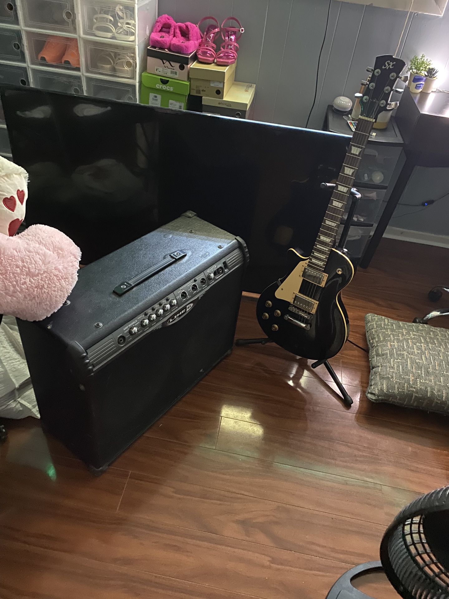 Line 6 Amp And Sx Electric Guitar