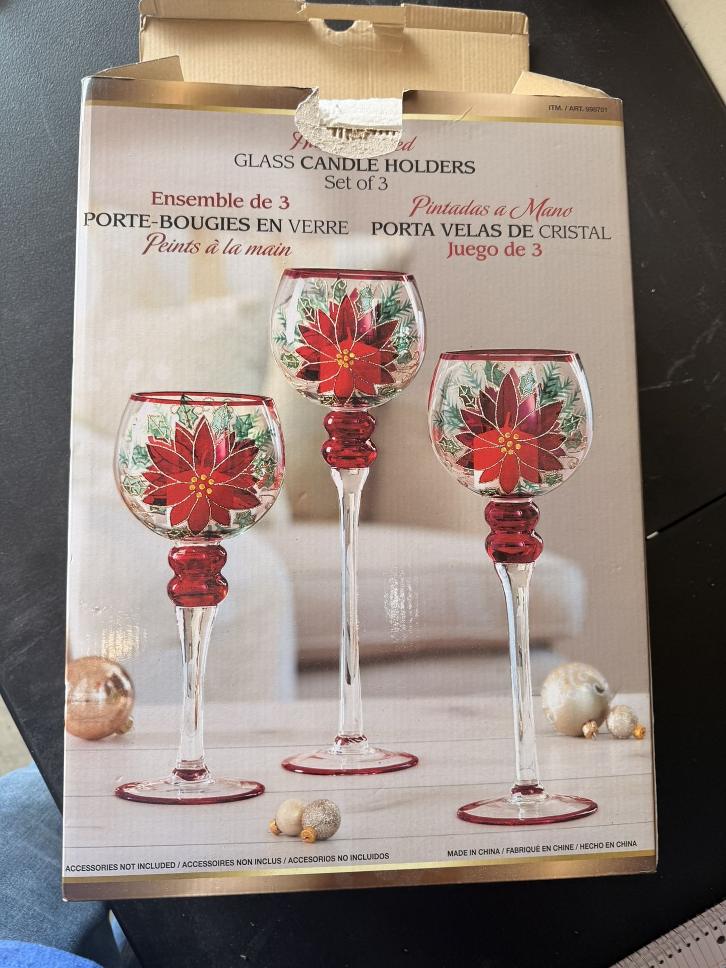 Glass candle holders 