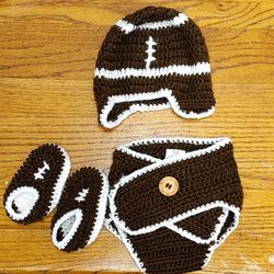 Crochet Football Outfit Baby