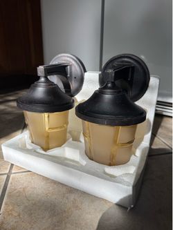 NEW 2-pack of Hampton Bay Exterior Wall Lantern Lights