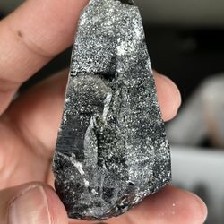Rare Black Morion Quartz Lemurian Crystal - Specimen
