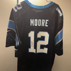 Signed Carolina Panthers DJ Moore jersey - XL