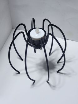 Black Metal Spider Tea Light Candle Holder
