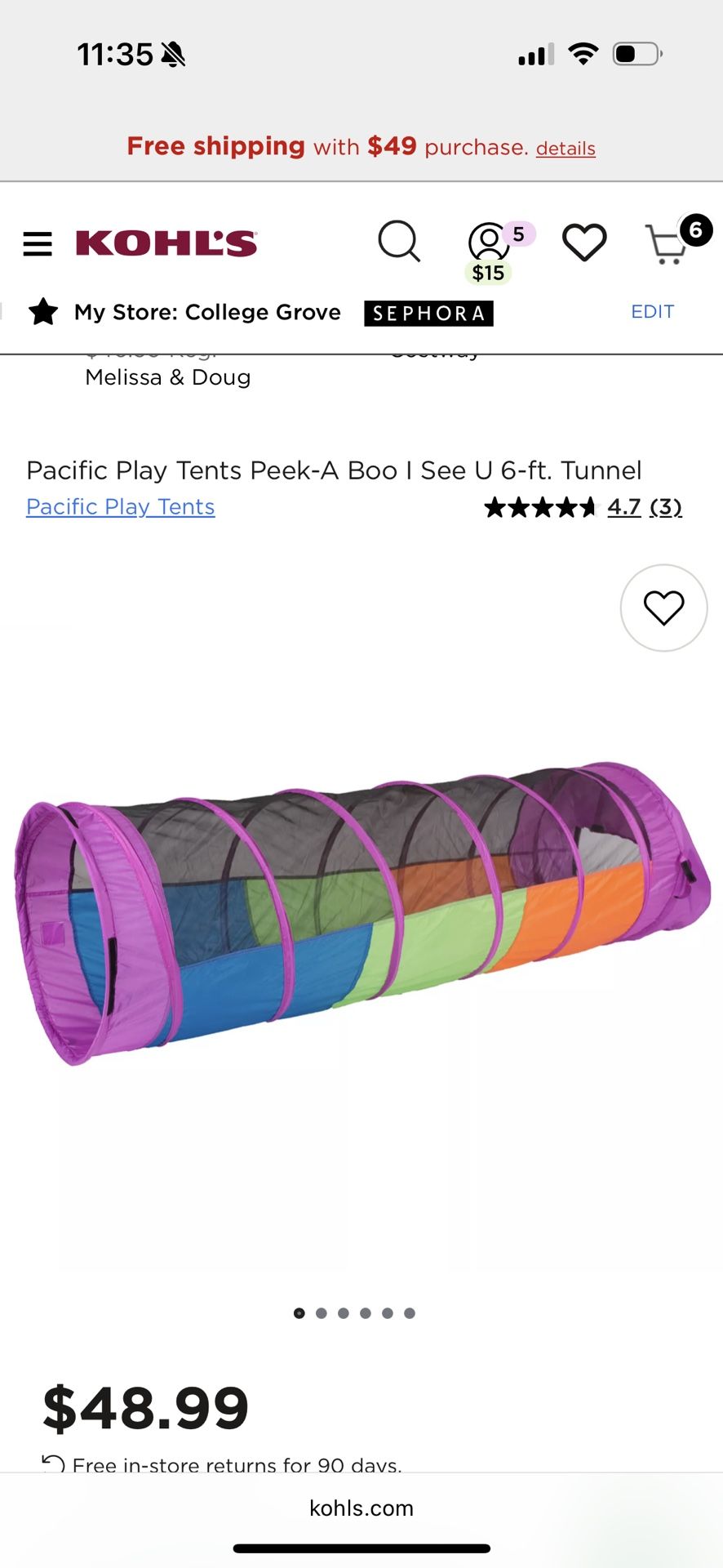 Kids Play Tent Tunnel