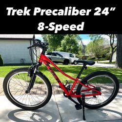 Trek Precaliber 24” 8 Speed Alpha Silver Aluminum Frame 8 Speed Bike Boys Kids Boy’s Youth Mountain Road BMX Bicycle E-Bike 🚲 