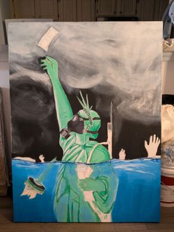 Original Acrylic Painting – Statue of Liberty – 36 × 48 inches