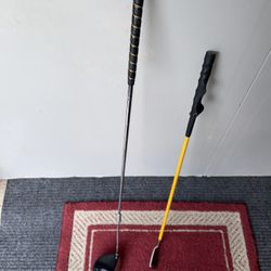 Golf Swing Training Clubs - Your Choice - $40 Each.  -  1 Each Refiner Driver, 1 Each Momentus Weighted Club W/ Alignment Grip.
