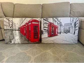 2 Canvas Portraits - London Streets