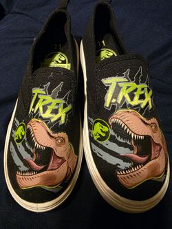 Jurassic World T-Rex Kids Slip-On Shoes Size 11