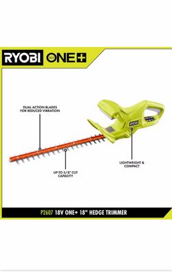ONE+ 18V RYOBI 18 in. Cordless Battery Hedge Trimmer (Tool Only)