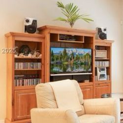 Tv Stand With Side Bookshelves