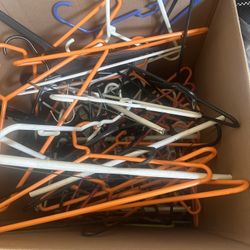 Lot of assorted plastic hangers, 50+, pick up in temple city