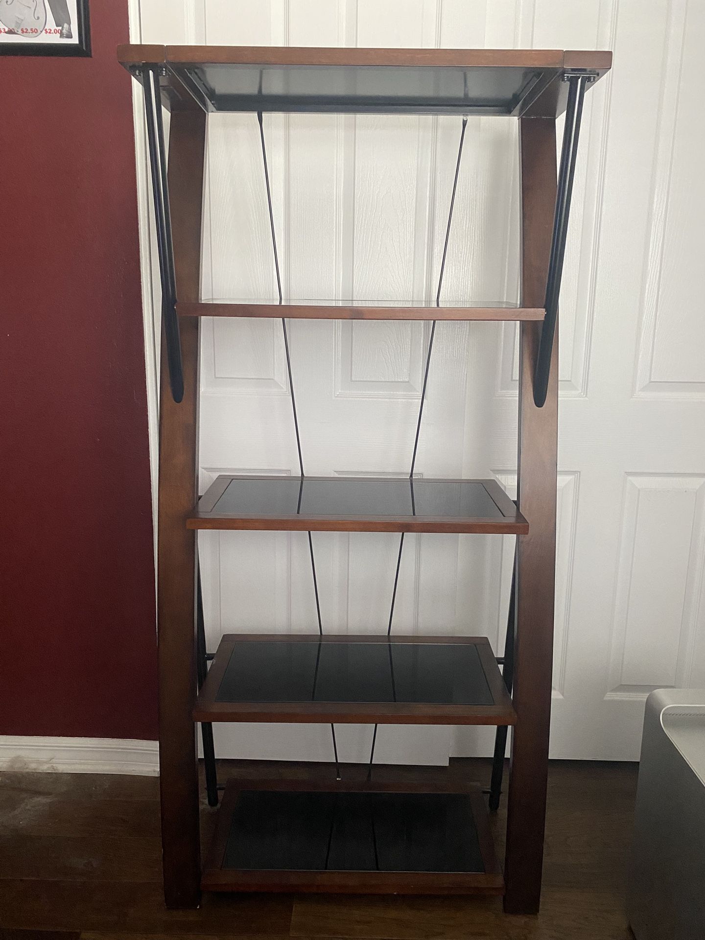 Wood and Glass Book Shelf