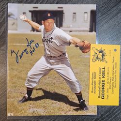Signed George Kell Detroit Tigers 8x10 Photo Autograph MLB Baseball Picture Auto