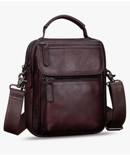 Genuine Leather Messenger Bag for Men