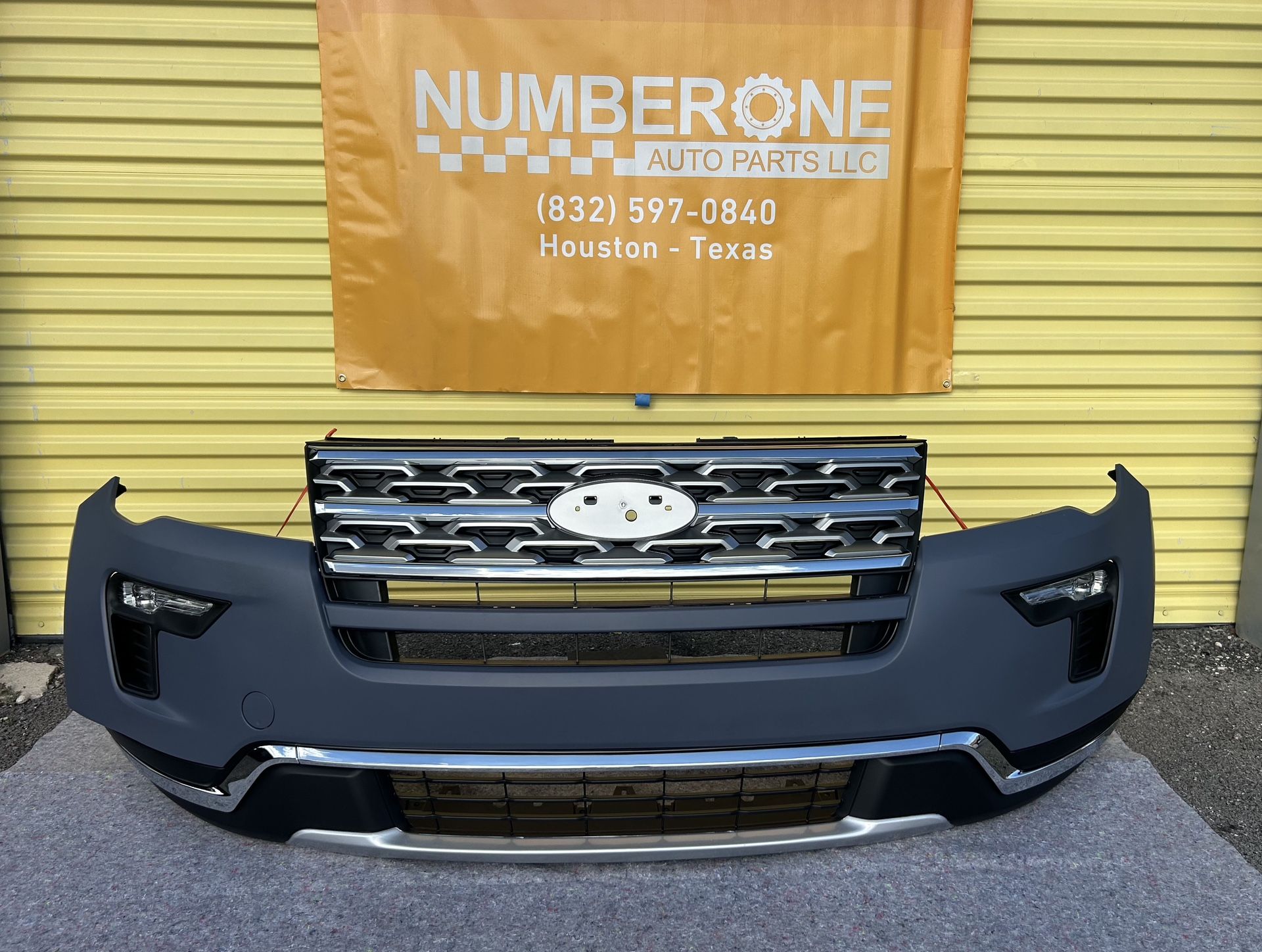 Fit 2016 2017 2018 2019 Ford Explorer Front Bumper complete 10055 Belknap Rd, Sugar Land, TX 77498 832**597**0840