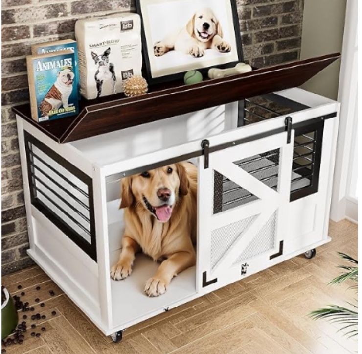 47 inch XL Dog Crate Furniture with Top-Access