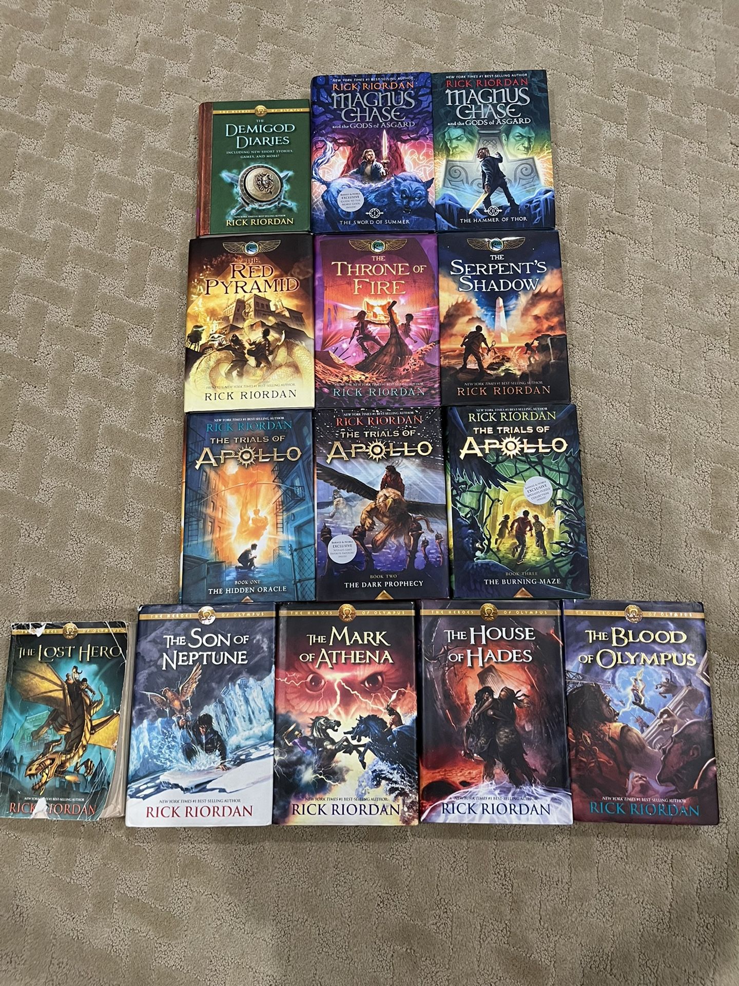 14 Used Rick Riordan books