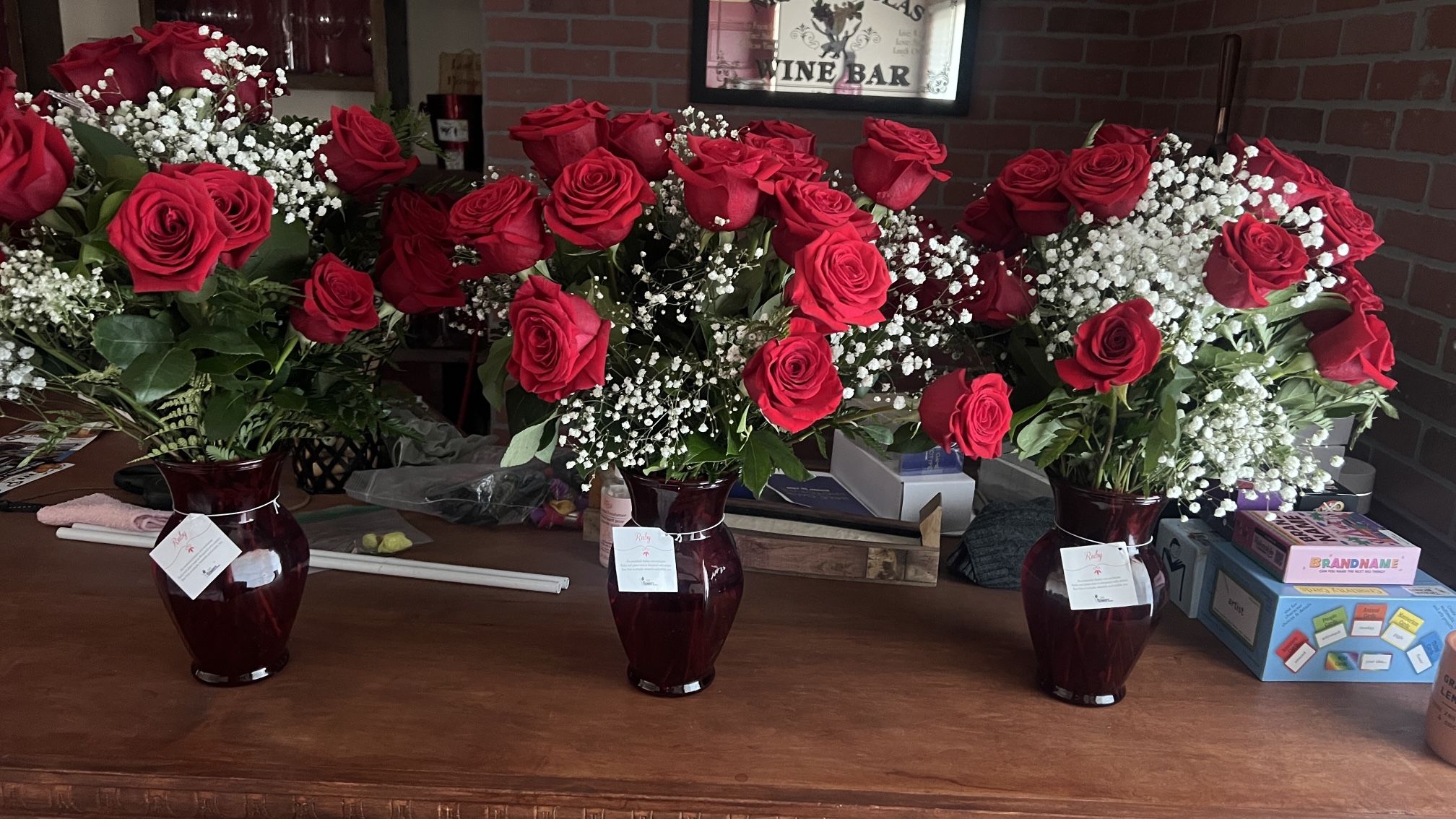 12 Long Stem Beautiful Fresh Red Roses Bouquet (3) 12 Hermoso ramo de rosas rojas frescas de tallo largo (3)