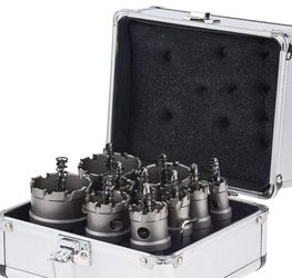 12 Pieces Heavy Duty Drill Bit Metal Hole Cutter Set