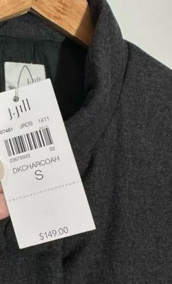 J.Jill Dark Charcoal Jacket Size Small