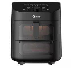 Midea 11 Qt. 8-in-1 Double Decker Air Fryer Oven with 2 Individual Cooking Zone and Sync Finish Function