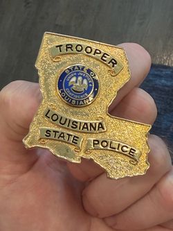 Louisiana state trooper police badge