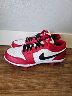 Mens Sz 12 Nike Air Jordan 1 Retro MCS Low Chicago Baseball Cleats CJ8524-611