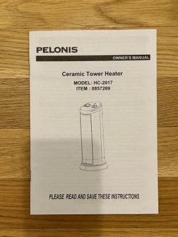 PELONIS HC-2017 Ceramic Tower Heater, 900/1500 Watts for Sale in North  Bergen, NJ - OfferUp