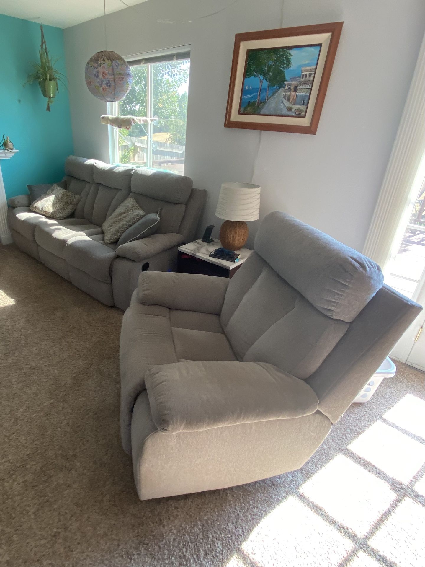 Couch with Recliners And Reclining Chair